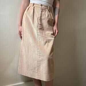 Vintage Palmetto’s Beige Corduroy Midi Skirt XXS